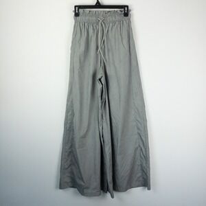 Basin Range Pants Women S Gray Wide Leg Textured Space Y2K Drawstring